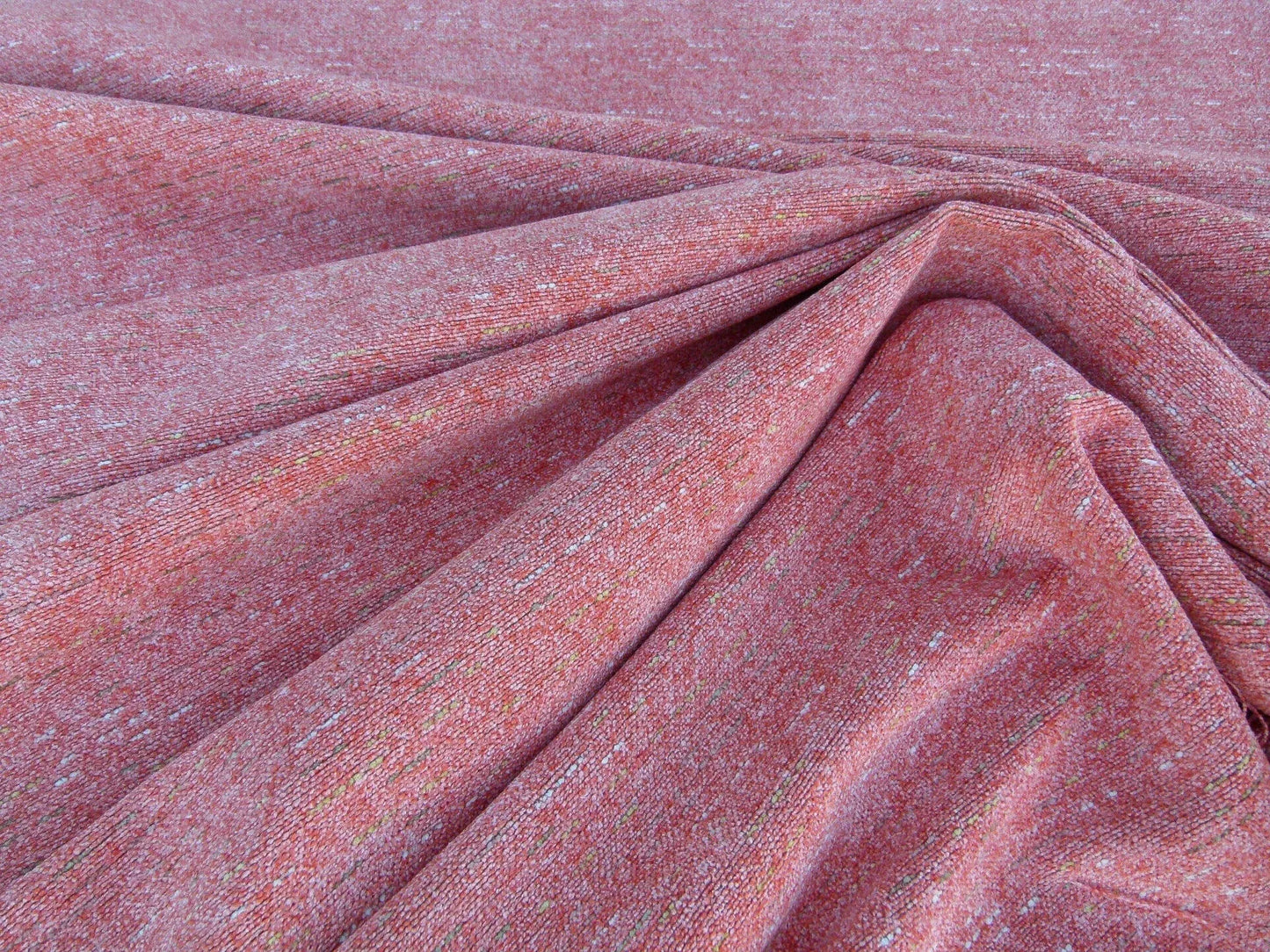Scalamandre Thomas Coral Linen Chenille Viscose, Polycotton Pink MSRP USD 192/y