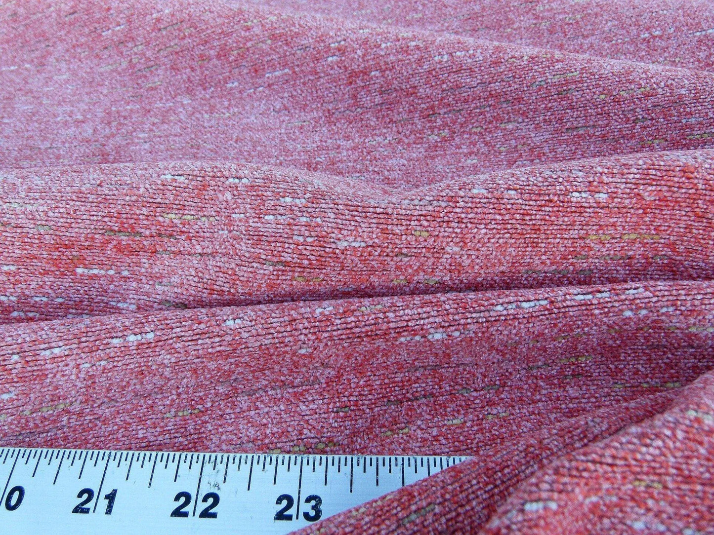 Scalamandre Thomas Coral Linen Chenille Viscose, Polycotton Pink MSRP USD 192/y
