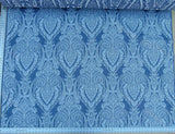 Scalamandre Harwich Port Indigo Outdoor Classic Damask Old World Weavers Fabric Blue &amp; White MSRP USD 270/Y