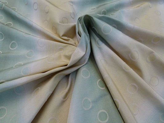 Scalamandre Avinger - Reversible Green / Yellow Silk Cotton Moire Jacquards By Grey Watkins MSRP USD 200+