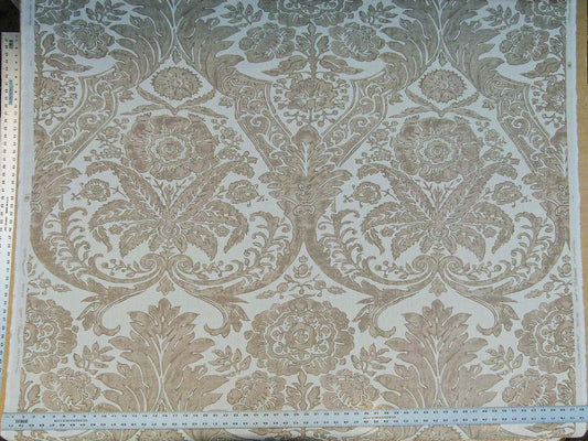 Scalamandre Luciana Damask Linen Print Sand Damask Print Beige MSRP USD 346