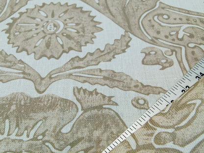 Scalamandre Luciana Damask Linen Print Sand Damask Print Beige MSRP USD 346
