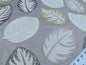 Scalamandre Palmer Grey Applique And Embroidery Leaves Pattern Blue by Hinson MSRP USD 367/y
