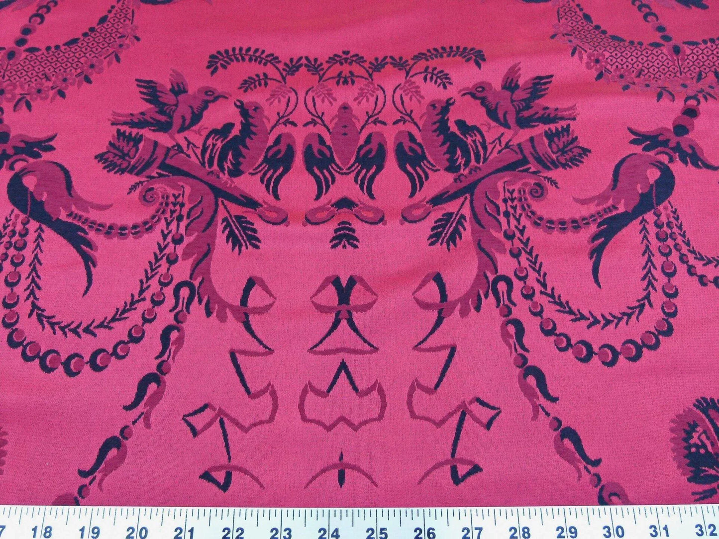 1.4Y Scalamandre LOUIS XVI - TREVIRA CS RED &amp; BLACK  Damask Historic Monticello MSRP$730