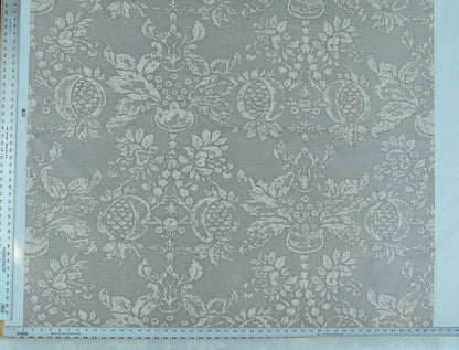 Scalamandre Padua Sage Green/ecru Classic Pomegranates Hand Printed Linen in U.S. MSRP USD 174/y
