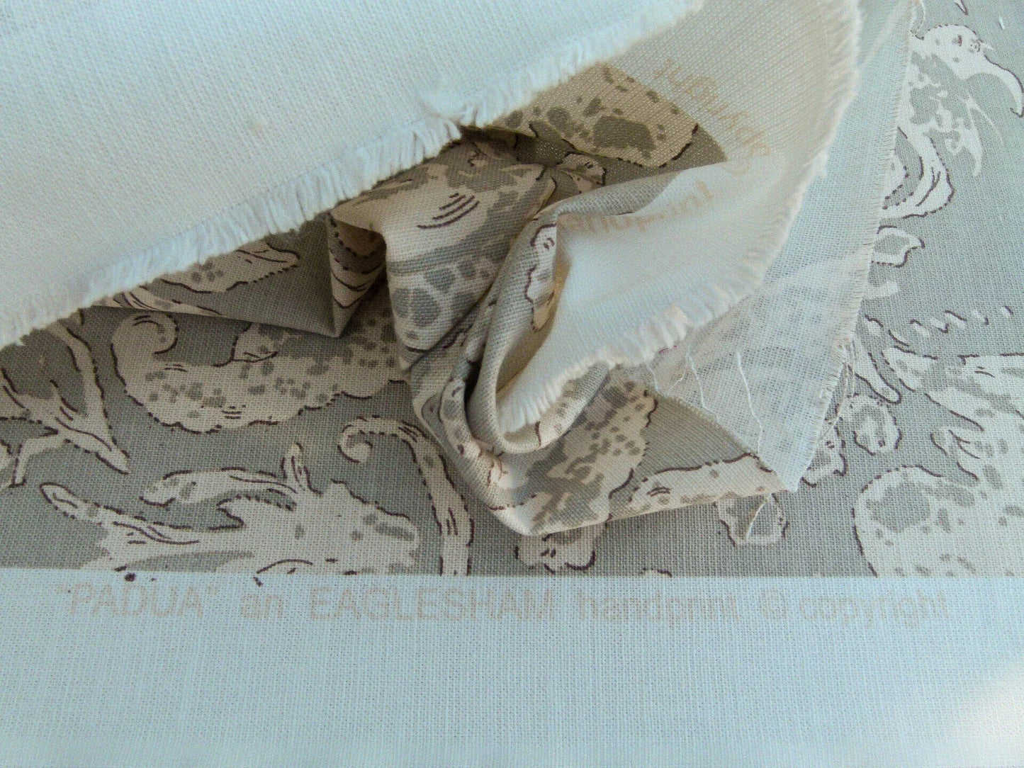 Scalamandre Padua Sage Green/ecru Classic Pomegranates Hand Printed Linen in U.S. MSRP USD 174/y