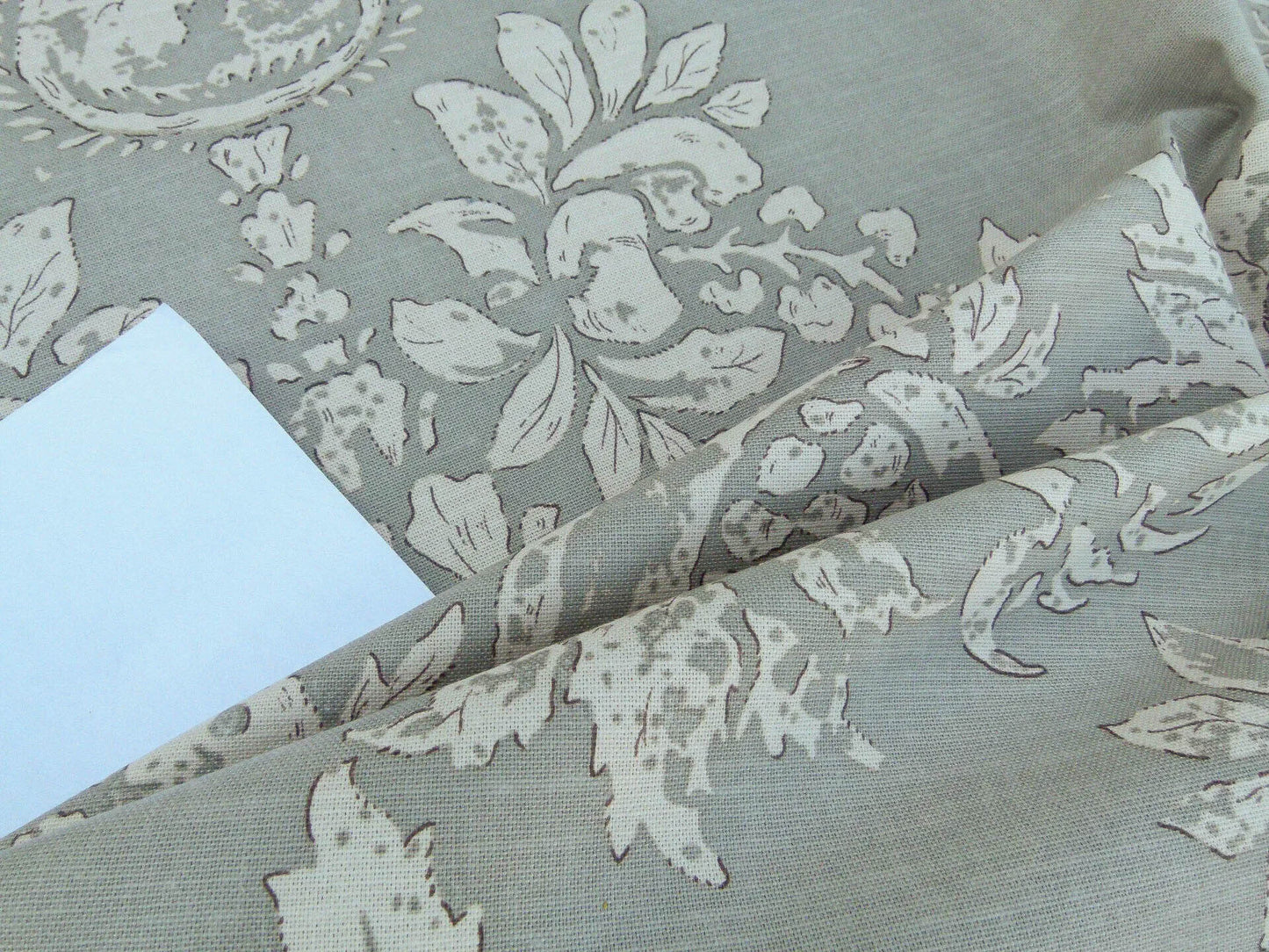 Scalamandre Padua Sage Green/ecru Classic Pomegranates Hand Printed Linen in U.S. MSRP USD 174/y