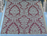 Scalamandre Layton Castle Peach Strie Cotton Damask Renaissance Classic Red MSRP USD 454/Y