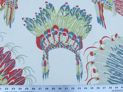 Scalamandre Indian Head Dress Beige  Indian Tribe's Head Dress Feather And Leather South West. MSRP USD 488