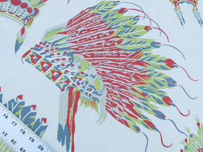 Scalamandre Indian Head Dress Beige  Indian Tribe's Head Dress Feather And Leather South West. MSRP USD 488