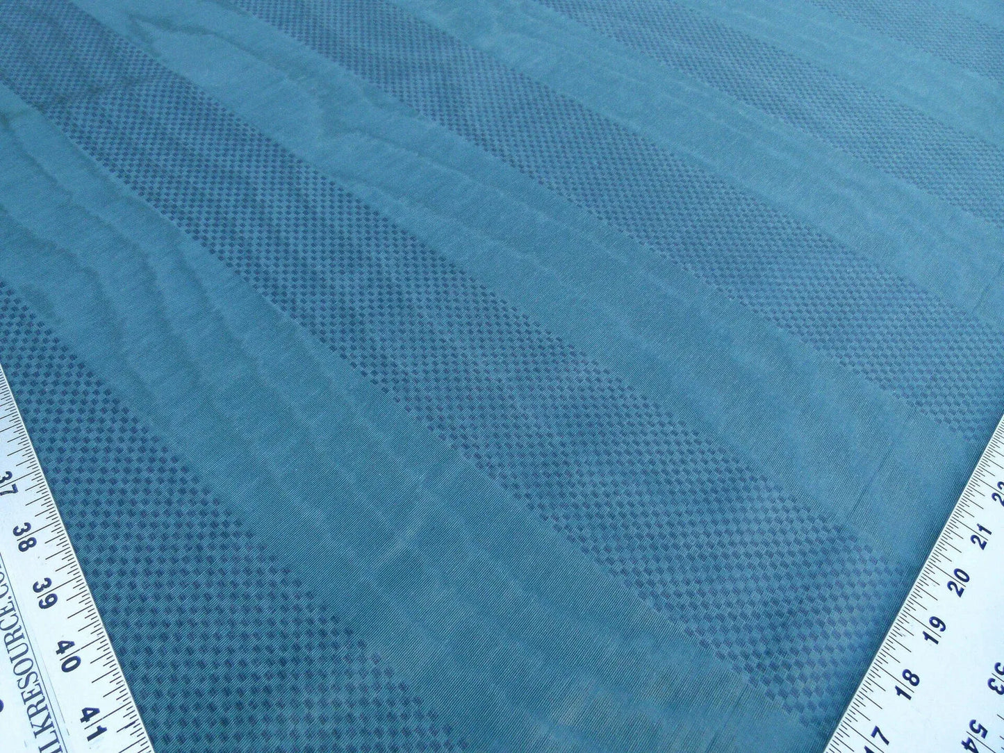 Scalamandre Fonthill Rayure Marquis Ocean Moire With Rich Texture Blue MSRP USD 212/y