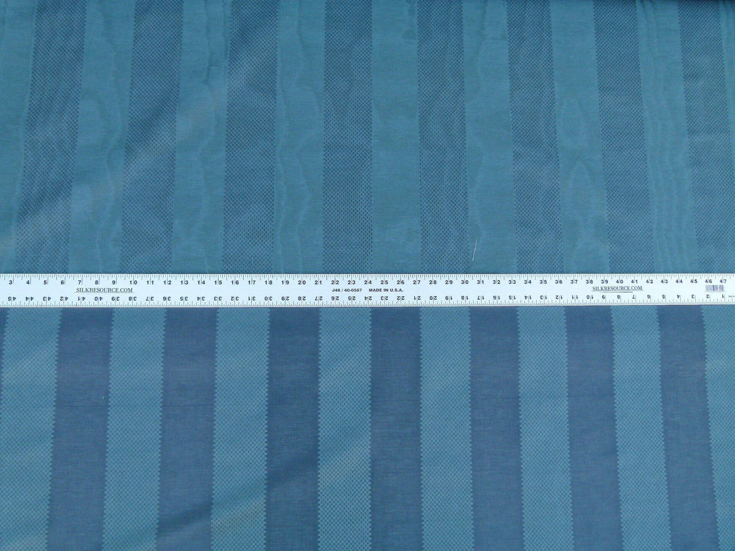 Scalamandre Fonthill Rayure Marquis Ocean Moire With Rich Texture Blue MSRP USD 212/y