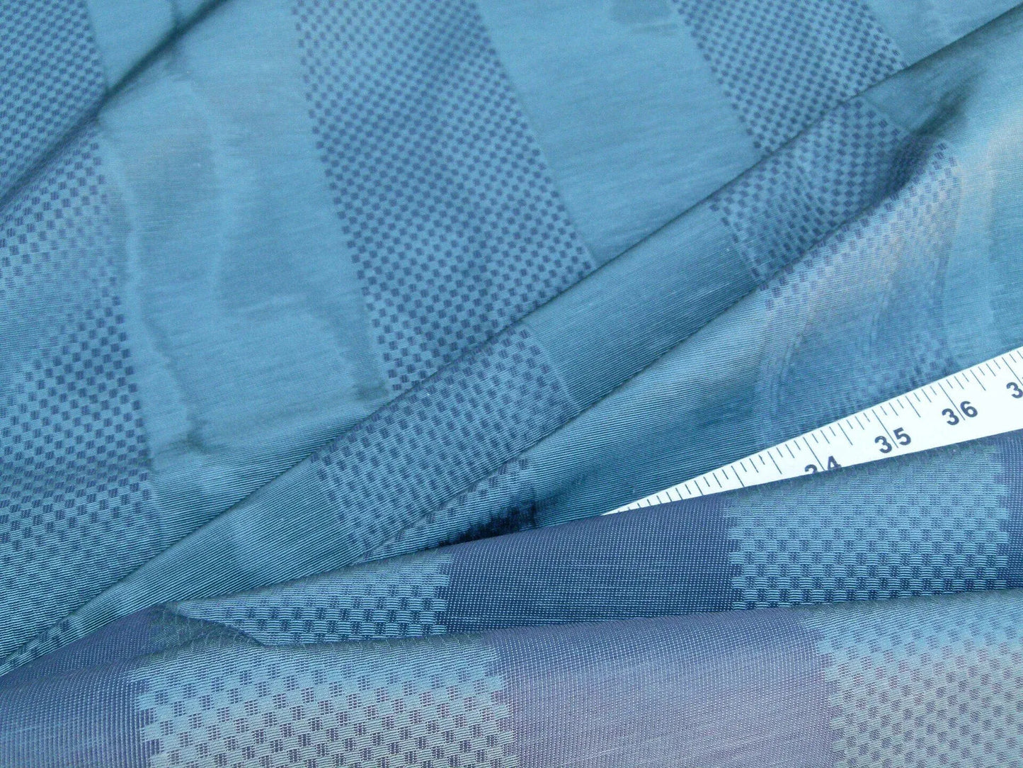 Scalamandre Fonthill Rayure Marquis Ocean Moire With Rich Texture Blue MSRP USD 212/y