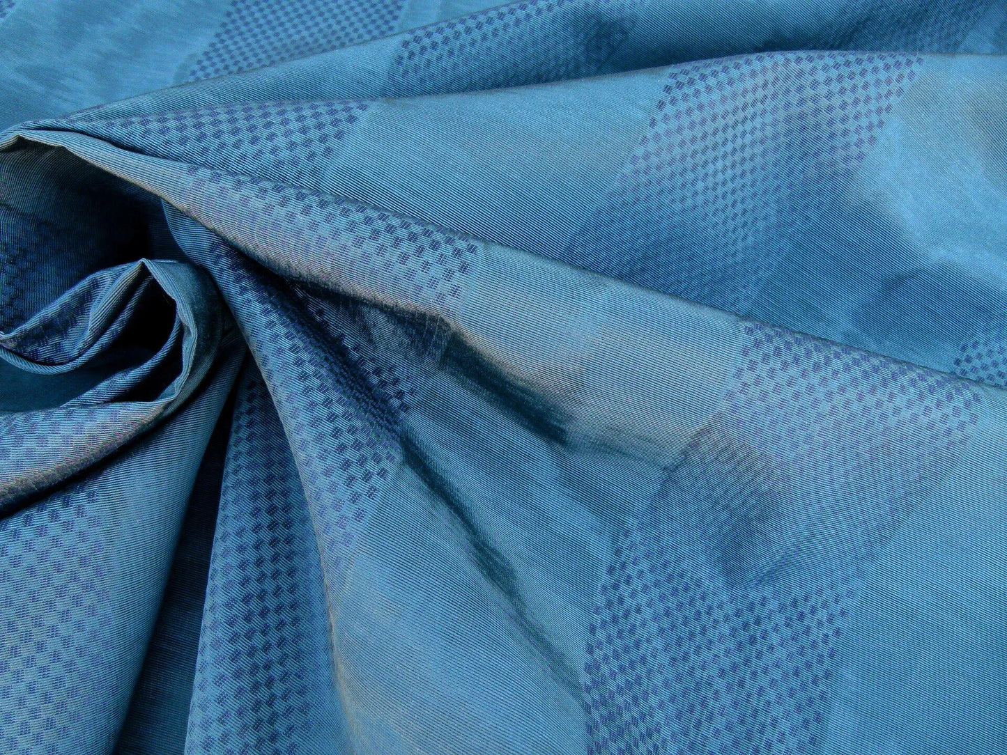 Scalamandre Fonthill Rayure Marquis Ocean Moire With Rich Texture Blue MSRP USD 212/y