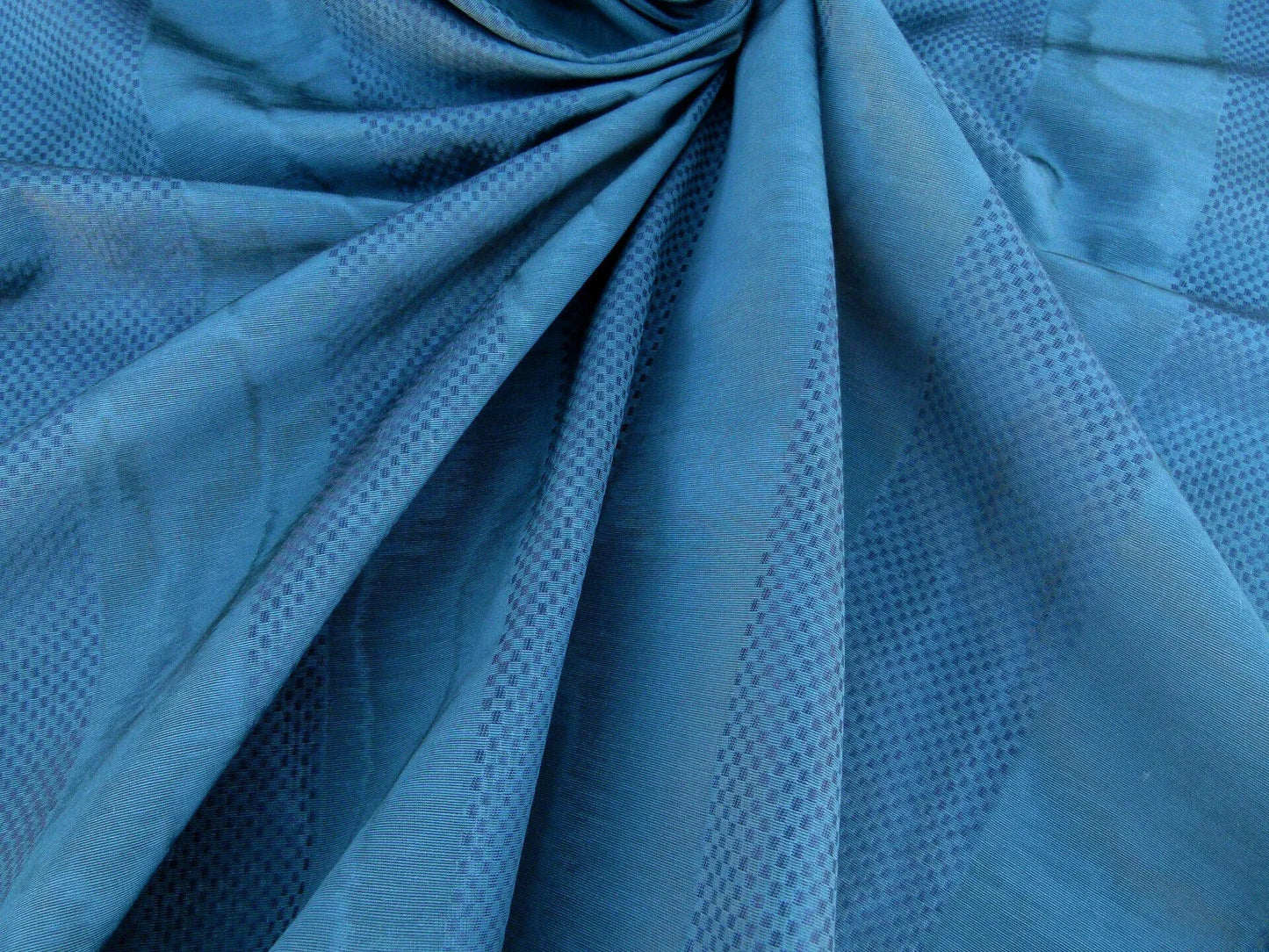 Scalamandre Fonthill Rayure Marquis Ocean Moire With Rich Texture Blue MSRP USD 212/y