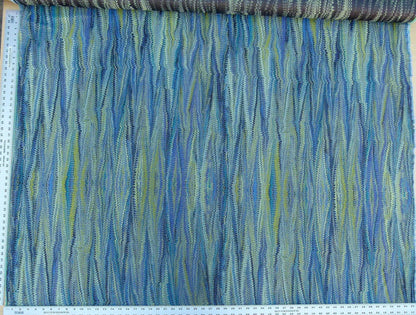 Scalamandre Ebru Silk Weave Peacock Marbled Paper Silk Jacquard Texture Blue Black Olive Green MSRP USD 424