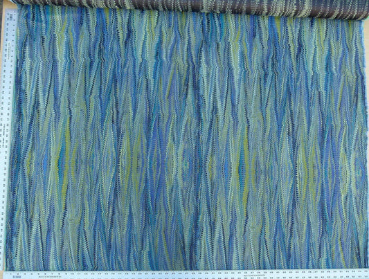 Scalamandre Ebru Silk Weave Peacock Marbled Paper Silk Jacquard Texture Blue Black Olive Green MSRP USD 424
