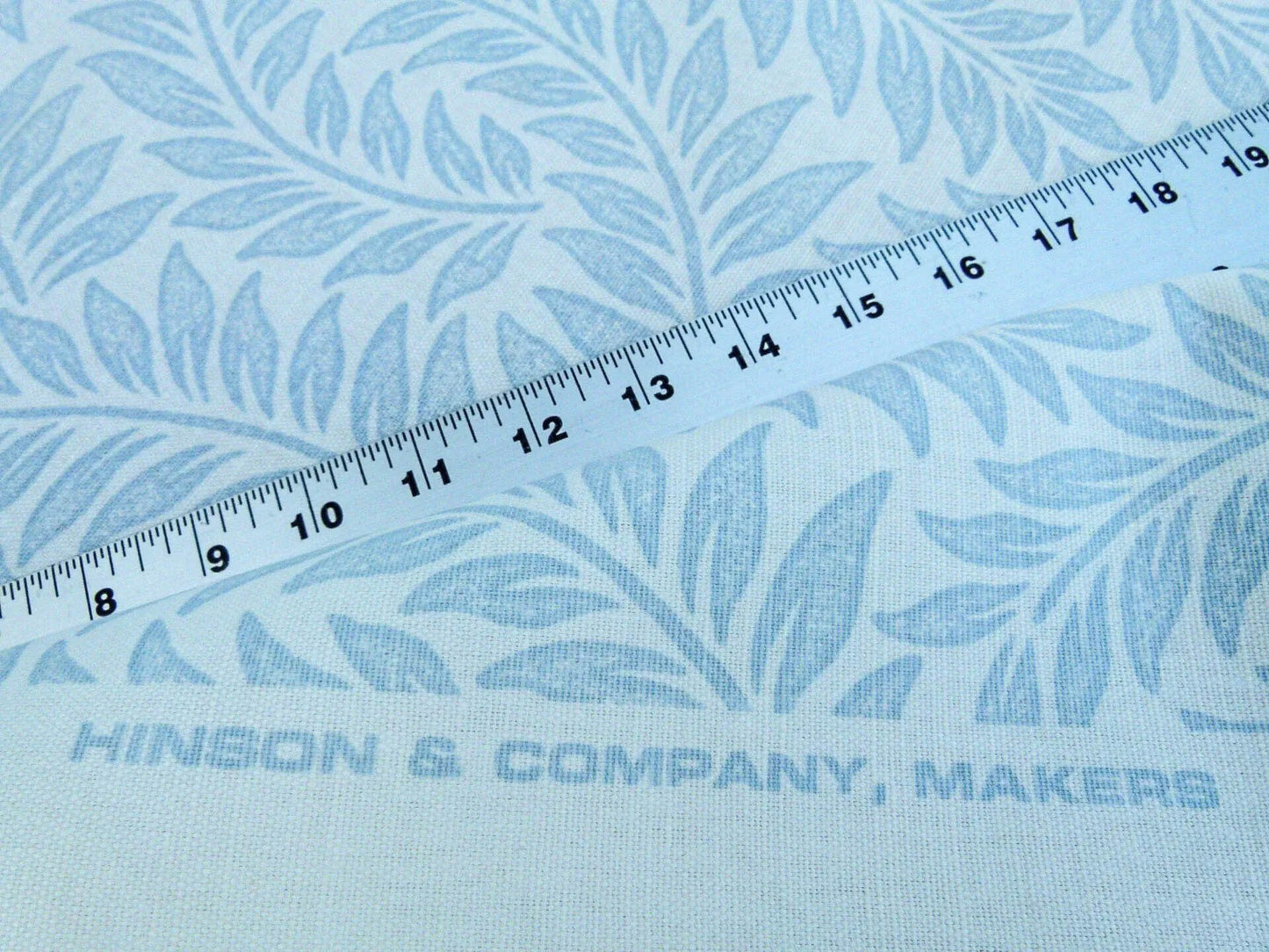 Scalamandre Patrick Blue On White Botanical Foliage Cotton Linen Made in US MSRP USD 124