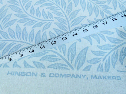 Scalamandre Patrick Blue On White Botanical Foliage Cotton Linen Made in US MSRP USD 124