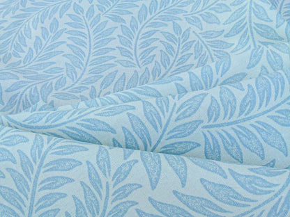 Scalamandre Patrick Blue On White Botanical Foliage Cotton Linen Made in US MSRP USD 124
