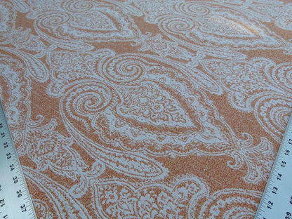 Scalamandre Harwich Port Kumquat  Outdoor Classic Damask Old World Weavers Orange &amp; White MSRP USD 270/Y