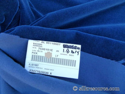 1.1Y Scalamandre Bachmo Admiral Deep Navy Blue Mohair Velvet Lush! MSRP USD 490/Y Minor Defect