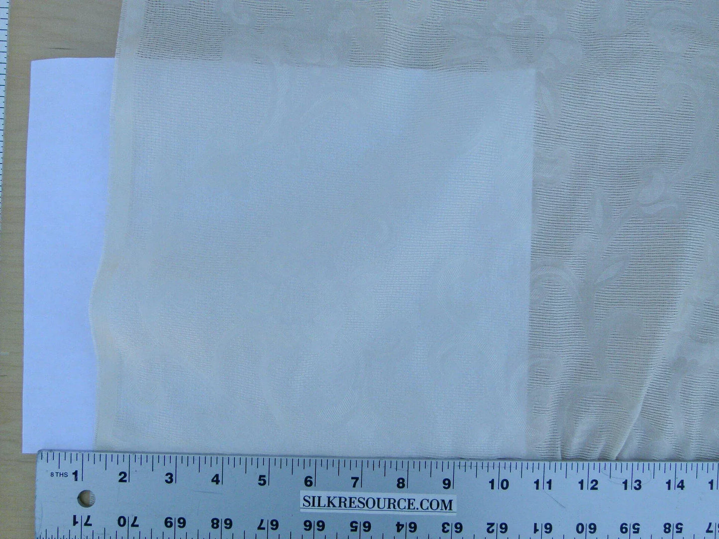 Scalamandre Musetta Ecru Delicate And Angelic Silk Sheer Floral Paisley White MSRP USD 156/y