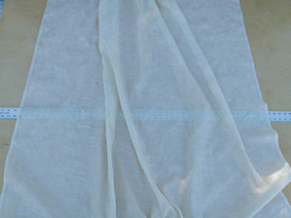 Scalamandre Musetta Ecru Delicate And Angelic Silk Sheer Floral Paisley White MSRP USD 156/y