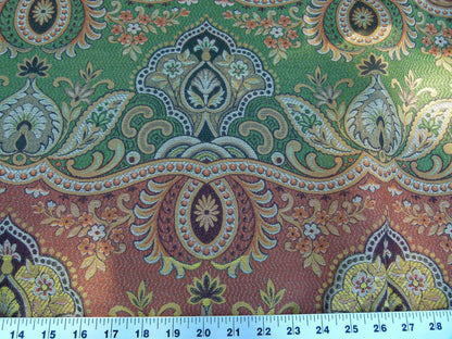 Scalamandre Bombay Rust/gold Intricate Red Yellow Green Red Asian Dragon Empress Brocade MSRP USD 268