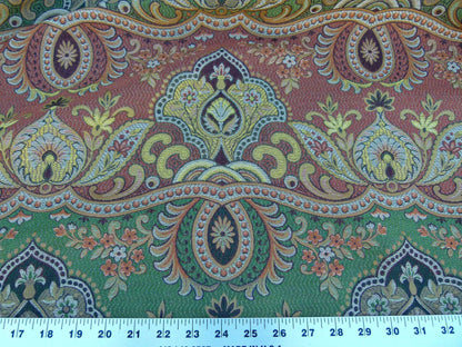 Scalamandre Bombay Rust/gold Intricate Red Yellow Green Red Asian Dragon Empress Brocade MSRP USD 268