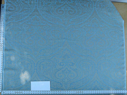Scalamandre Old World Weavers  Blanchisserie Powder Blue Linen Paisley Jacquards Woven MSRP USD 228/y