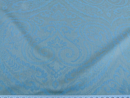 Scalamandre Old World Weavers  Blanchisserie Powder Blue Linen Paisley Jacquards Woven MSRP USD 228/y