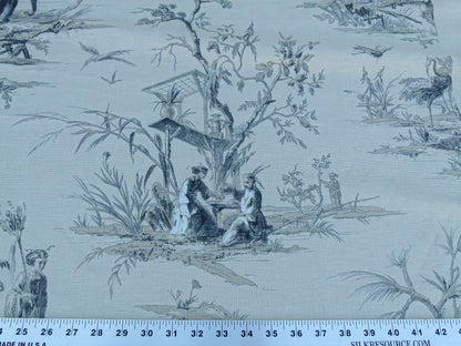 Scalamandre Voyage En Chine Print Black Chinoiserie Asian Garden Elephant MSRP USD 388/yd