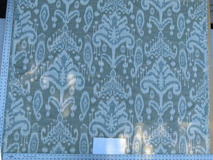 Scalamandre Monroe Ikat Texture Moss/aqua  Soft Upholstery With An Ikat Pattern Blurriness Design Green MSRP USD 150
