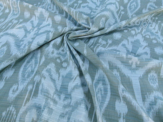 Scalamandre Monroe Ikat Texture - Moss/Aqua