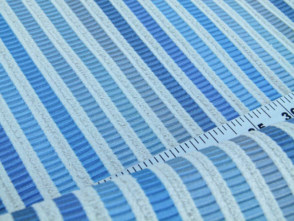 Scalamandre Clyfford Stripe Ivory/blue White Small Scale Silk Stripe MSRP USD 542