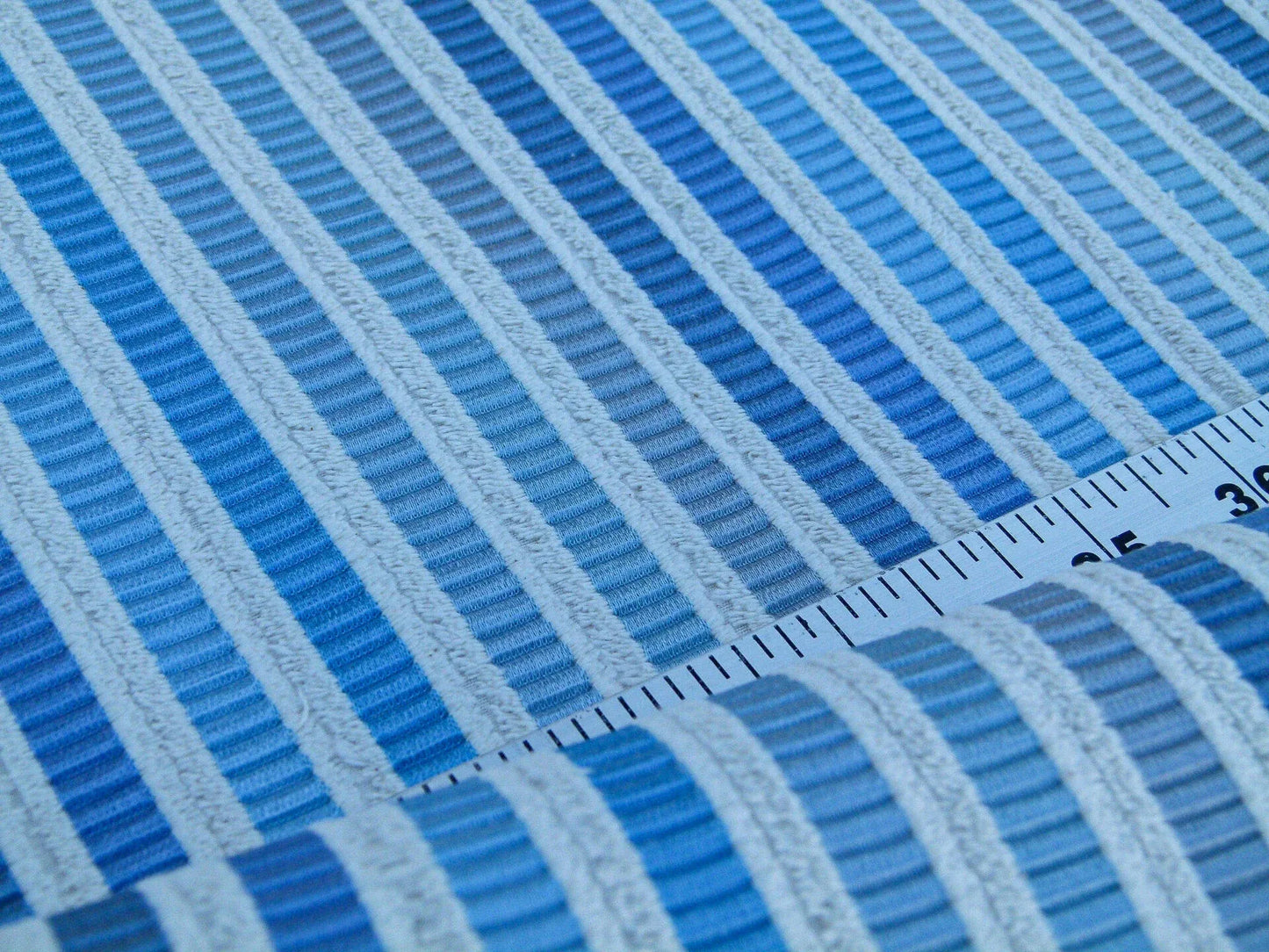 Scalamandre Clyfford Stripe Ivory/blue White Small Scale Silk Stripe MSRP USD 542