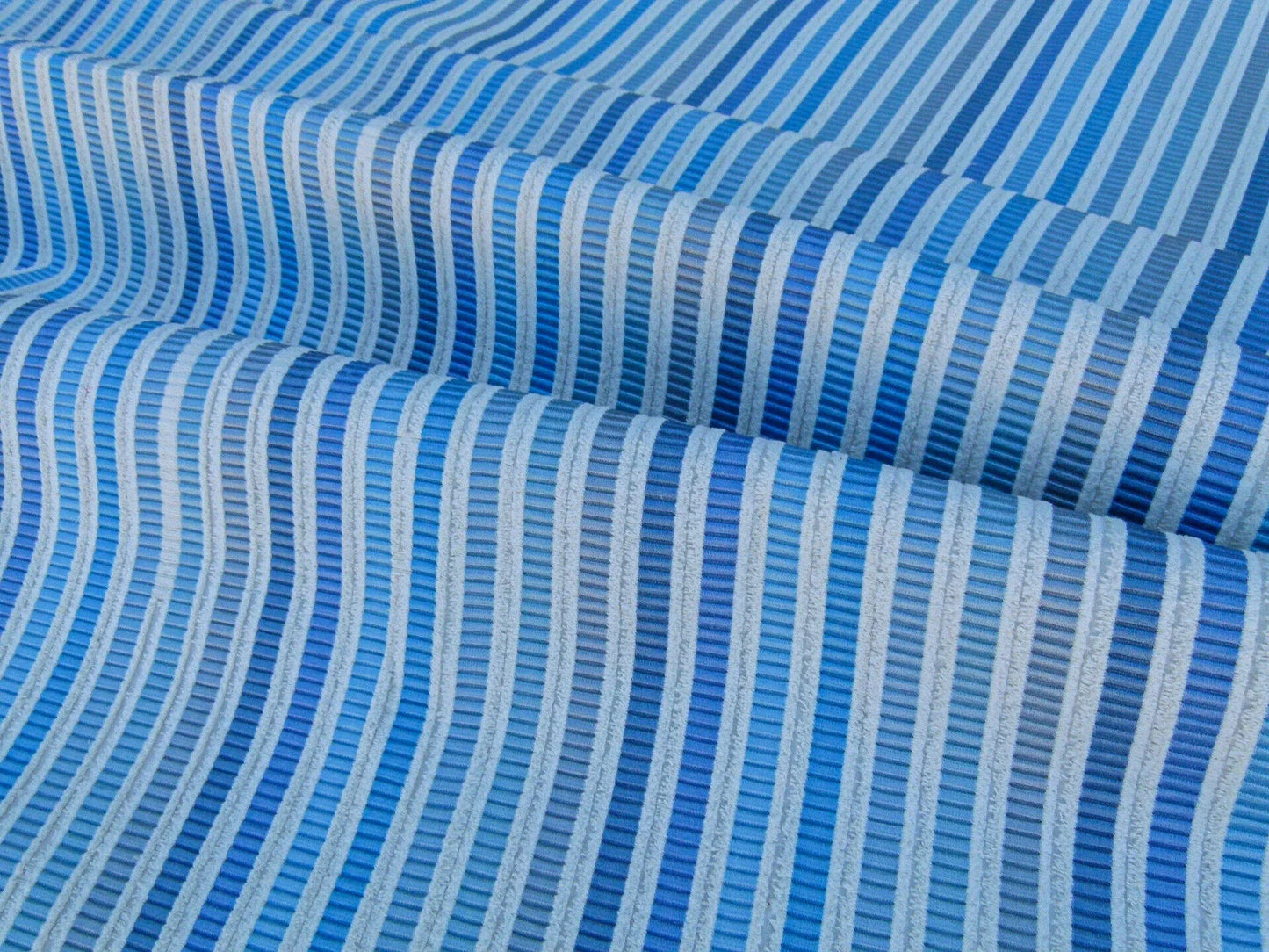 Scalamandre Clyfford Stripe Ivory/blue White Small Scale Silk Stripe MSRP USD 542