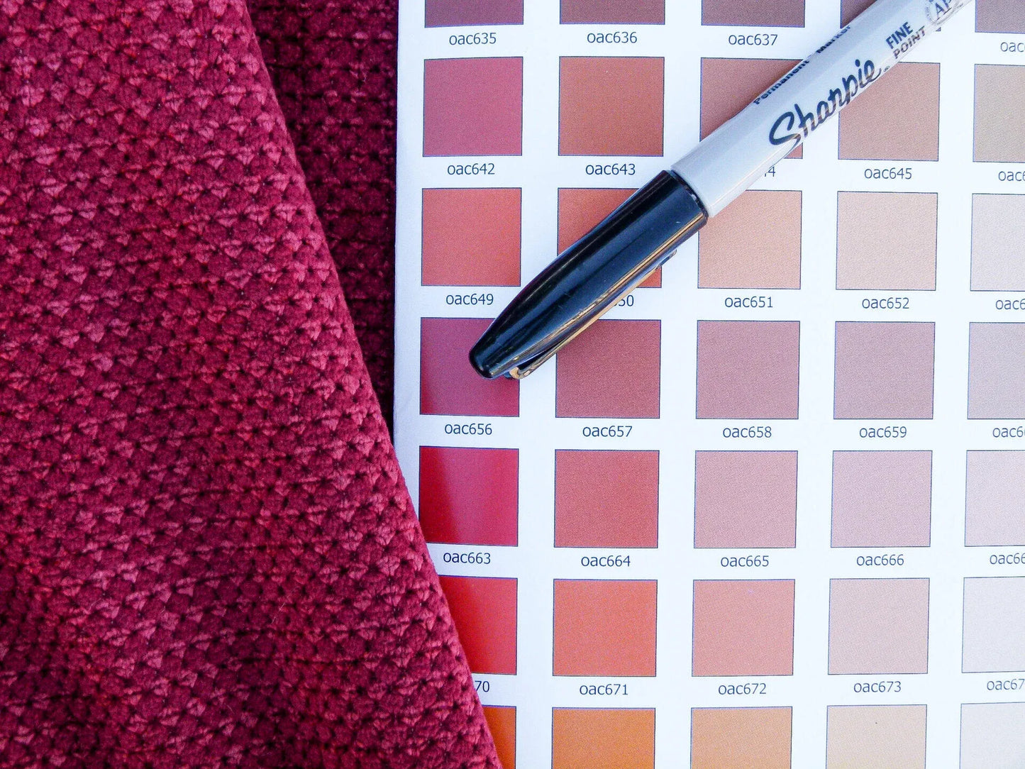 Scalamandre Velour Caviar Brick High End Woven Upholstery Fabric Red MSRP USD 402/yd