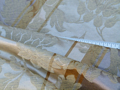 Scalamandre Urbino Imberline Pearl Multi Traditional Damask Stripe Gold MSRP USD 496/y