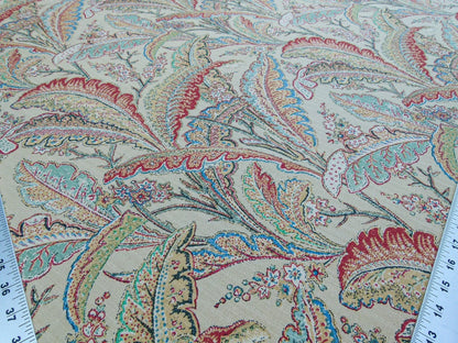 Scalamandre Palmette Straw Hand Screen Printed Palm Foliage Yellow MSRP USD 250