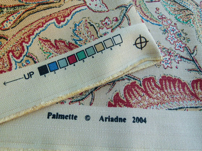 Scalamandre Palmette Straw Hand Screen Printed Palm Foliage Yellow MSRP USD 250