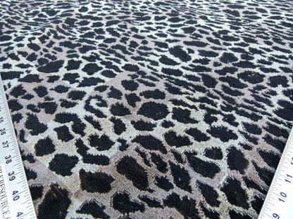 Scalamandre Leopard Square Greys Linen Velvet Animal Skin Plaid Black Check Super Heavy MSRP USD 424/y