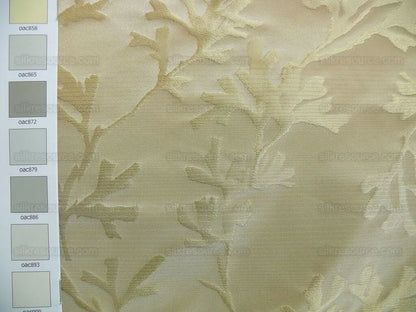 By Yard Sleek 100%silk Damask Sea Coral Vanilla White &amp; Amber