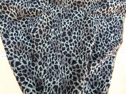 Scalamandre Leopard Square Greys Linen Velvet Animal Skin Plaid Black Check Super Heavy MSRP USD 424/y