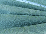 Scalamandre Arabesque Velvet Mint  Cut Velvet Flowy Fiddlehead Fern Scroll Green Cotton MSRP USD 240/yd