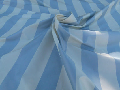 Scalamandre Harwood Taffeta Stripe French Blue Serene Colors And Texture MSRP USD 288