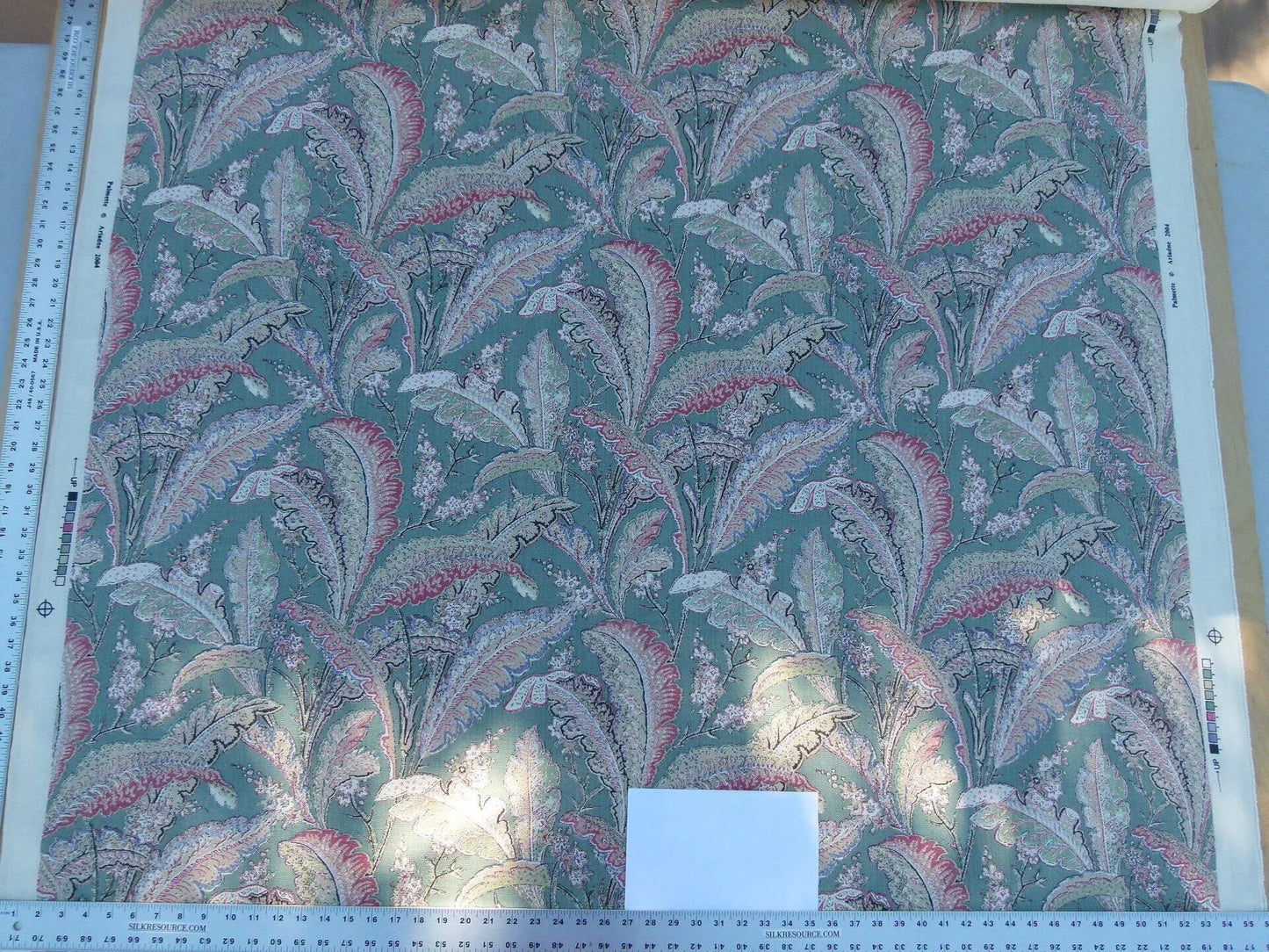 Scalamandre Palmette Green Hand Screen Printed  MSRP USD 250