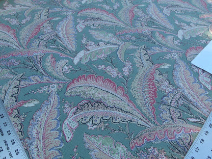 Scalamandre Palmette Green Hand Screen Printed  MSRP USD 250