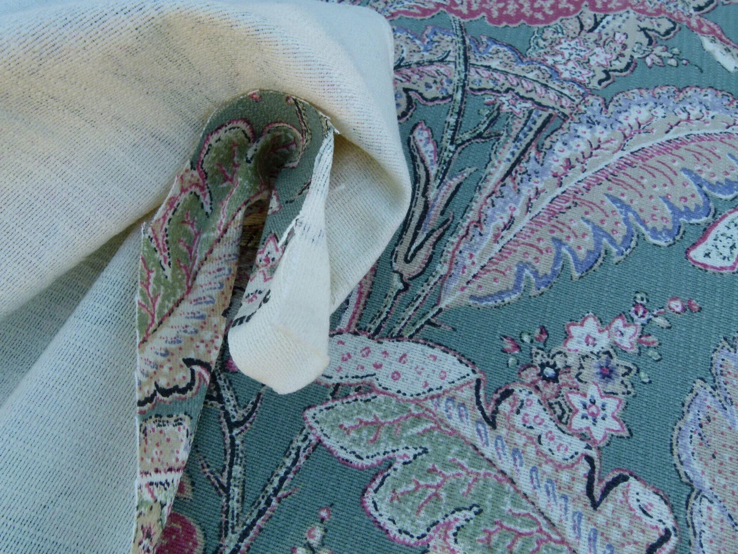 Scalamandre Palmette Green Hand Screen Printed  MSRP USD 250